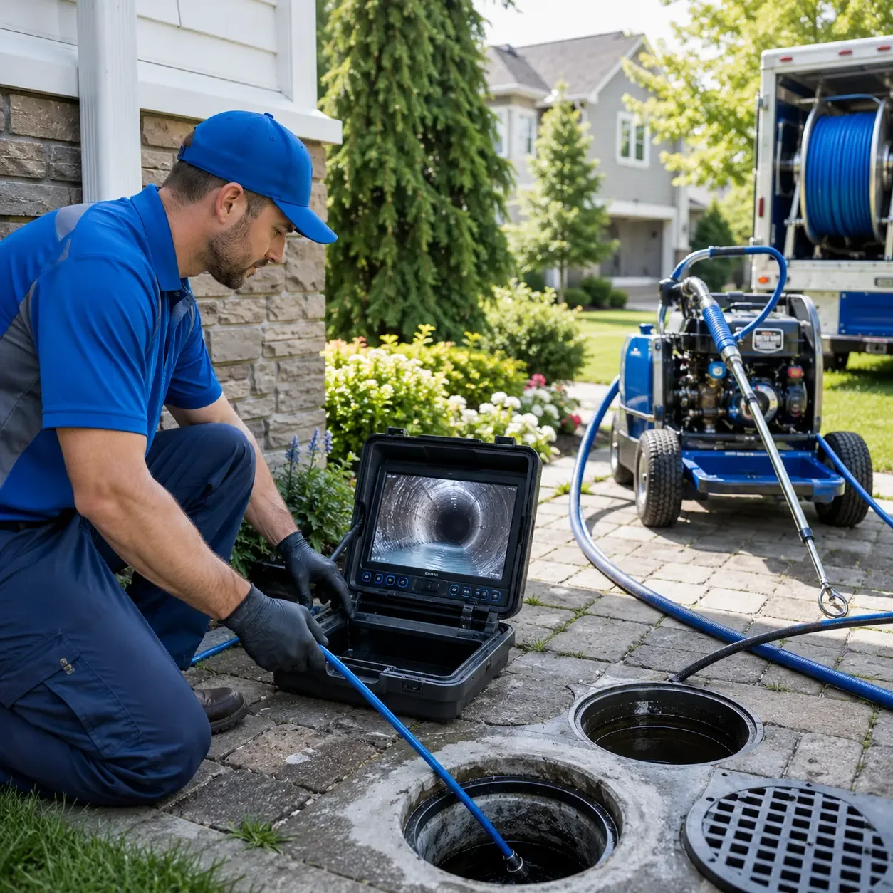 Outdoor drain cleaning professionals serving Canton Center, CT