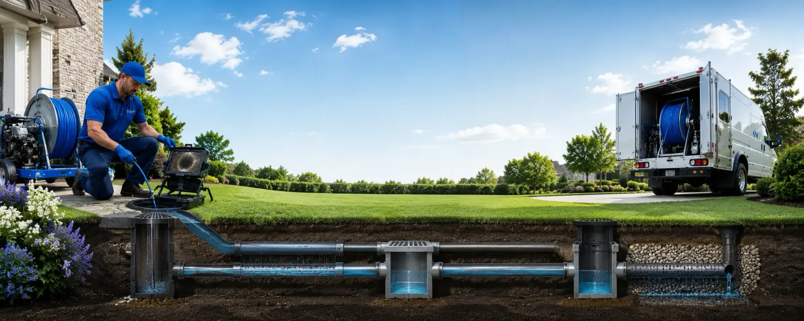 Outdoor drain cleaning information for Canton Center, CT